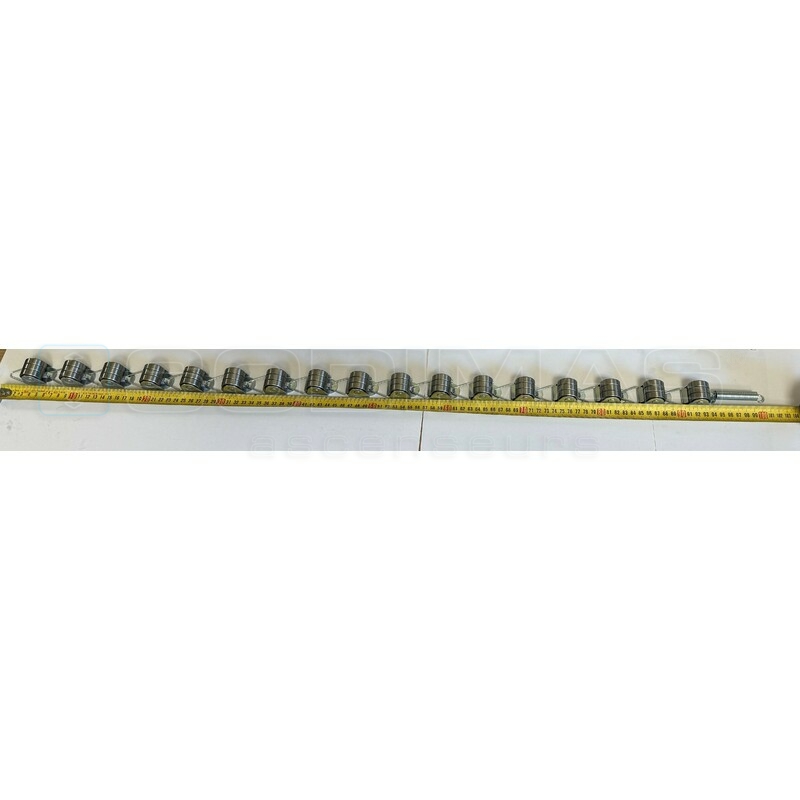 Chaine de crosse main courante 17 galets -entraxe 56 mm entre 2 galets - compatible