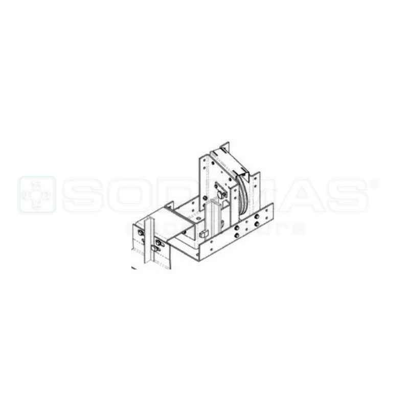 Ensemble poulie 240x3x8 mm renvoi bas 1000 kg Sodiciel 3 main gauche