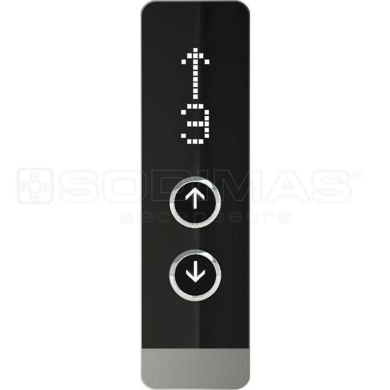 Boite palière Black Pad-V2- 2 boutons duplex + afficheur