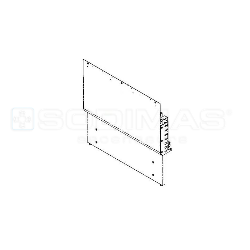 Ensemble tôle garde pied rétractable PL 450 inox AISI304