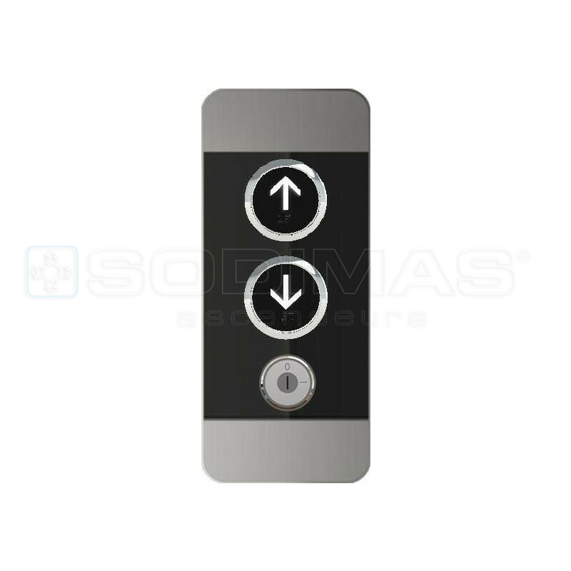 Boite palière Black Pad-V2- 2 boutons +contact a -clé
