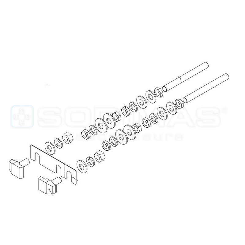 Sachet de visserie T2 attaches de guide plat pylône