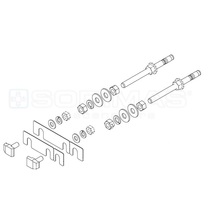 Sachet de visserie T1 attaches de guide plat