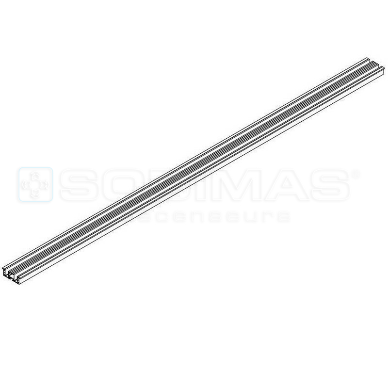 Seuil aluminum SD20 cabine et palier PL 1100 2 vantaux ouverture centrale dim 54x30x2240