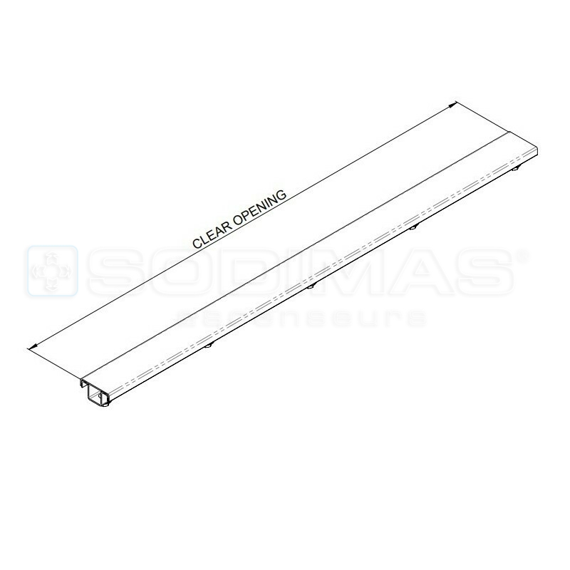 Seuil de propreté inox porte SD20 PL=1000