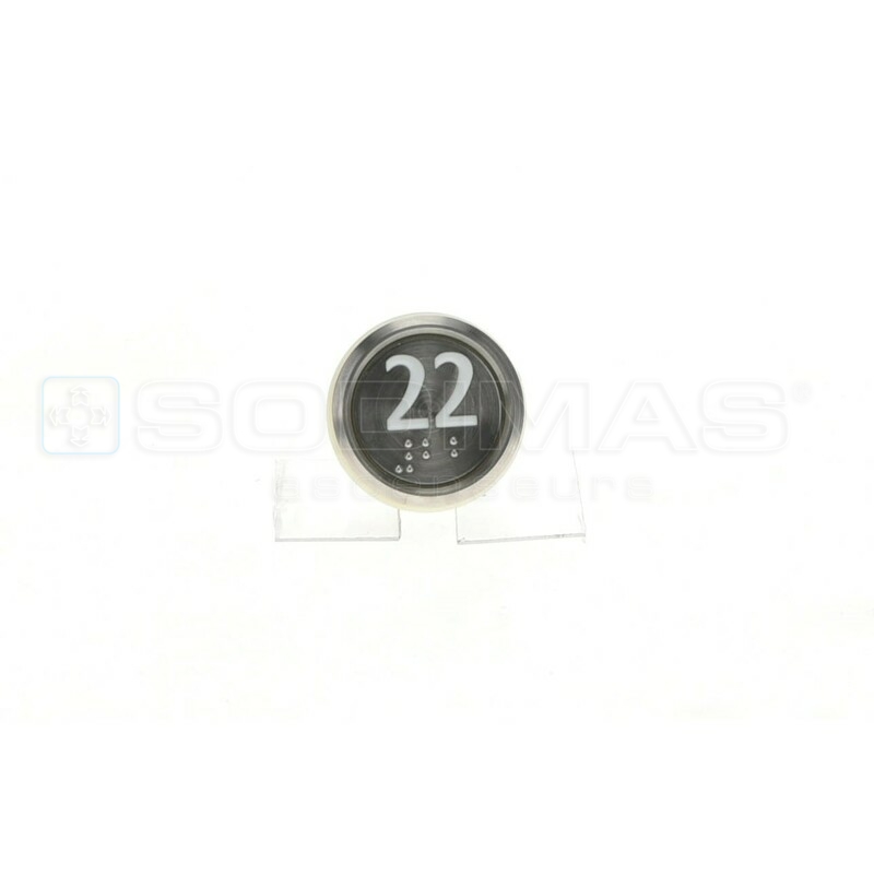 Bouton Cyntra 22 IP54 lumineux bleu 1 contact 1 connecteur