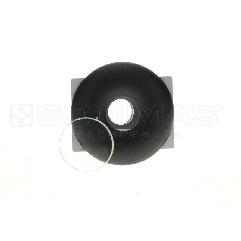 Support spot anti-vandale sans ampoule - couleur noire