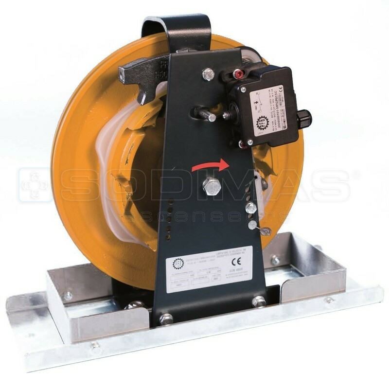 Limiteur de vitesse type R6R - Ø 300 mm - 1 sens de prise gauche ou droite - Embase 116 x 170 mm (lxL) - Sens droite vitesse de prise 1,05 m/s