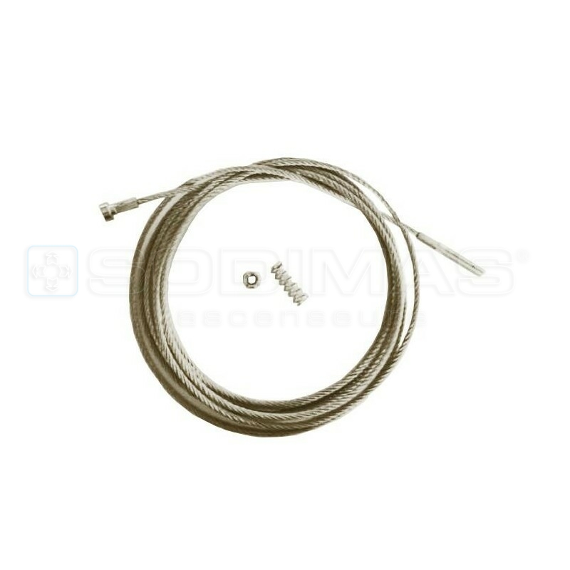 Câble acier-ressort-écrou OT 2 Vtx portes palières PL 1200 SD20