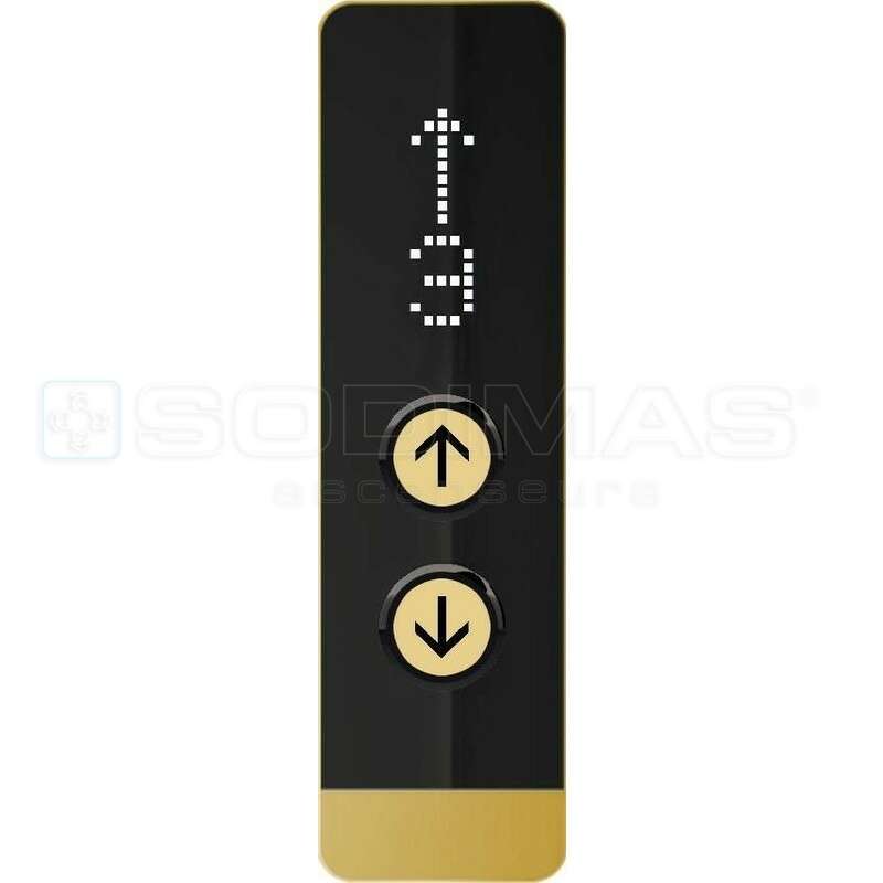 Boite palière Black Pad-V2 OR- 2 boutons duplex + afficheur
